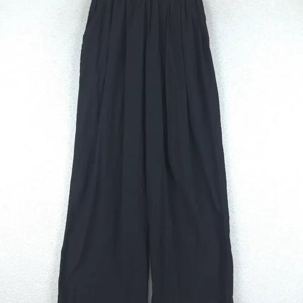 [BUNJANG] Women's Black Banding Wide Pants (Size 55-66) / 여성 블랙 밴딩 와이드 팬츠(55~66)