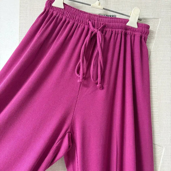 [BUNJANG] BoodiMoodra Rib Jogger Pants S Fuschia Pink / 부디무드라 립조거팬츠 s 푸시아핑크 Rib jogger