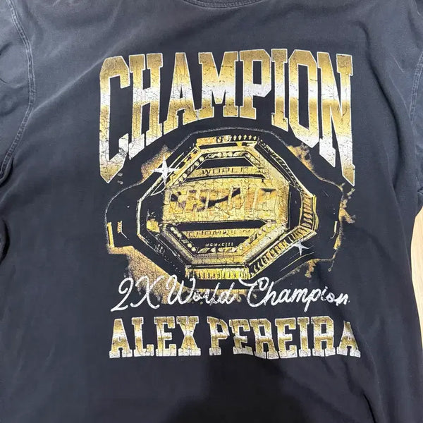 [BUNJANG] UFC Alex Pereira Champion T-Shirt XL / ufc 알렉스 페레이라 챔피언 티셔츠 XL