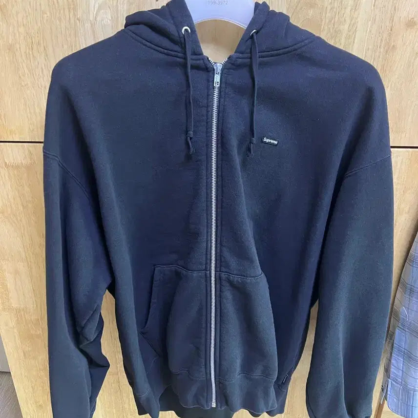[BUNJANG] Supreme Black Hooded Zip-Up Jacket L / 슈프림 후드집업 검정 L