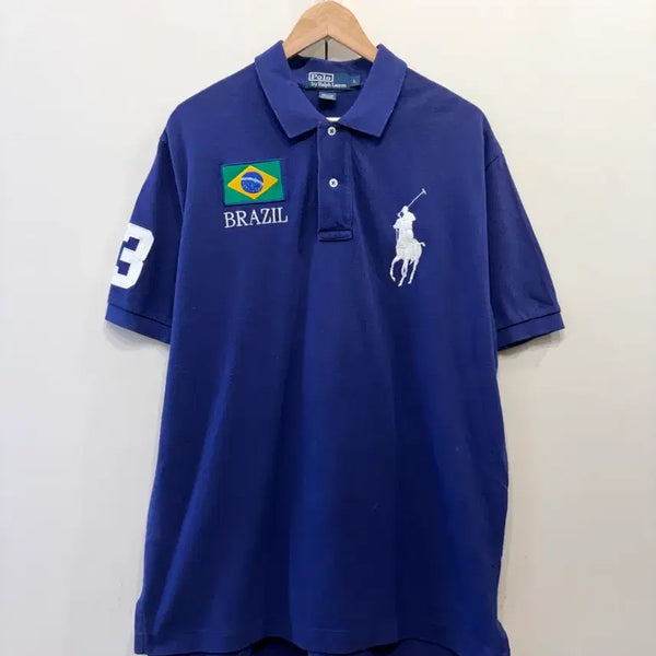 [BUNJANG] Polo Ralph Lauren Brazil Big Pony Collar T-shirt / 폴로 랄프로렌 브라질 빅포니 카라 티셔츠