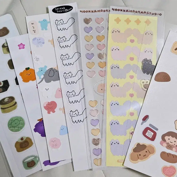 [BUNJANG] Fuka Fuka Studio Love Song Pop-Eye Sticker Set (Discontinued) / 단종)후카후카 스튜디오,러브쏭뽀빠이 스티커 처분
