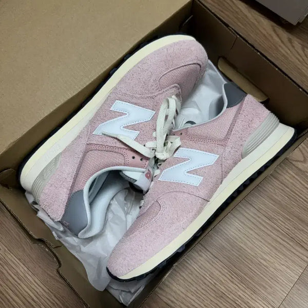[BUNJANG] New Balance 574 Heritage Mellow Pink Sneakers / 뉴발란스 574 헤리티지 멜로우 핑크