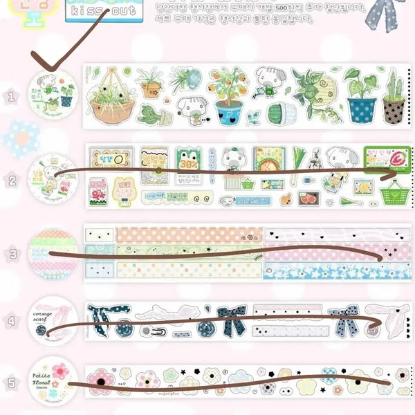 [BUNJANG] Kim Moyang-gun Flower Pot Collection Kiss Cut Sticker Set / 낭만다방 김모양군 화분 모아 키스컷 원가띵