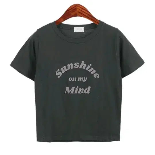 [BUNJANG] Korean Made Short Sleeve T-Shirt (Dark Gray) / 국산 반소매 티 먹색