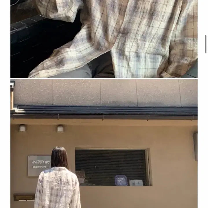 [BUNJANG] Ecris Summer Mimi Check Shirt / 에크리스 ecris 썸머미미체크셔츠