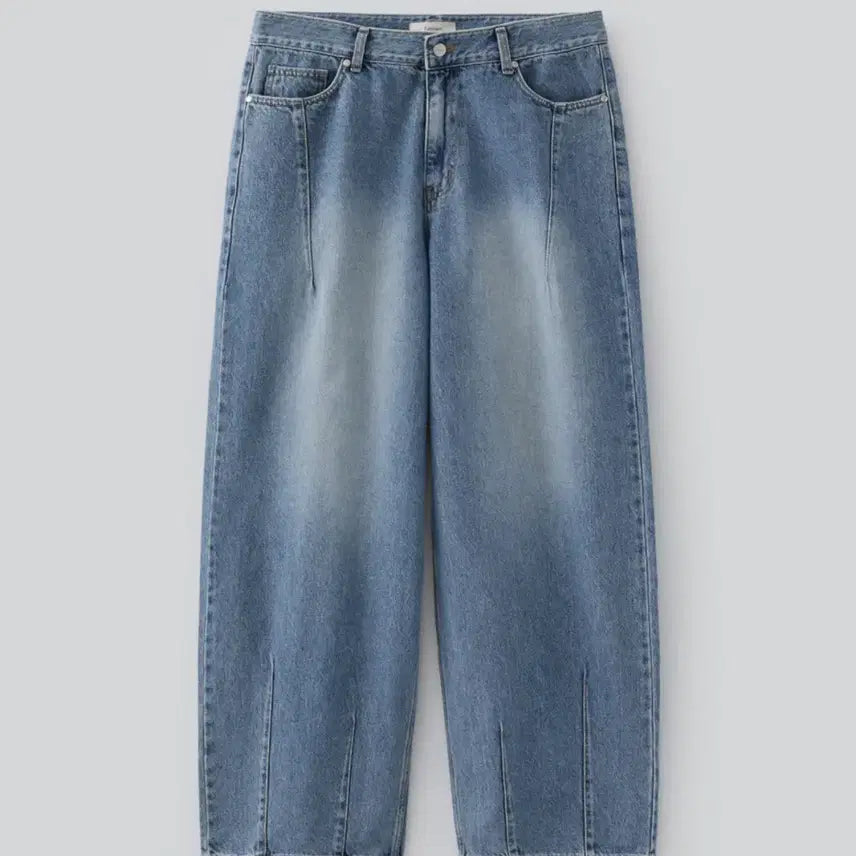 [BUNJANG] Fabrega Contour Curved Denim Pants (Vintage Blue) / 파브레가 컨투어 커브드 데님 팬츠 (빈티지 블루)