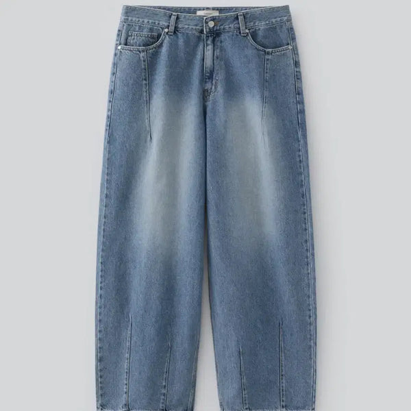 [BUNJANG] Fabrega Contour Curved Denim Pants (Vintage Blue) / 파브레가 컨투어 커브드 데님 팬츠 (빈티지 블루)