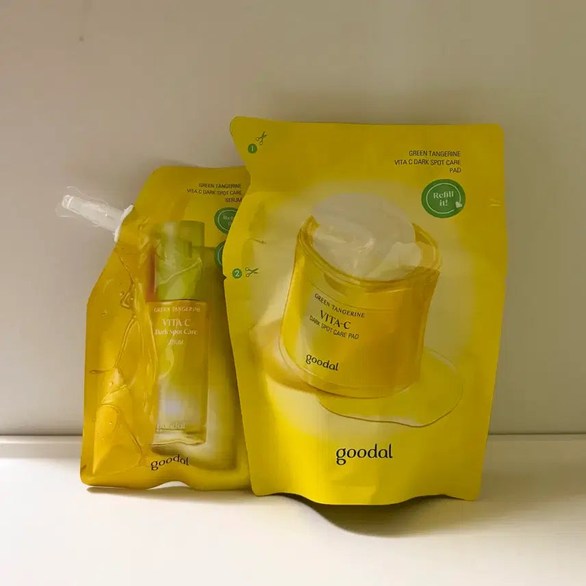 [BUNJANG] Goodal Cheonggyul Vita C Dark Spot Care Pad & Serum Refill Set / 구달 청귤 비타씨 잡티 케어 패드 세럼 리필