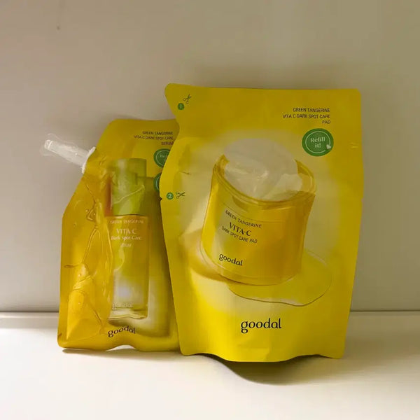 [BUNJANG] Goodal Cheonggyul Vita C Dark Spot Care Pad & Serum Refill Set / 구달 청귤 비타씨 잡티 케어 패드 세럼 리필