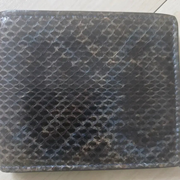 [BUNJANG] Gucci Blue Ayers Snake Skin Bifold Wallet / 구찌 블루 ayers 스네이크 스킨 반지갑