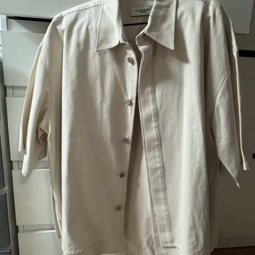 [BUNJANG] LE17SEPTEMBRE HOMME Ecru Linen Blend Short Sleeve Shirt / le17septembre homme / le917 옴므 반팔셔츠