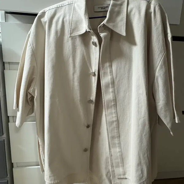 [BUNJANG] LE17SEPTEMBRE HOMME Ecru Linen Blend Short Sleeve Shirt / le17septembre homme / le917 옴므 반팔셔츠