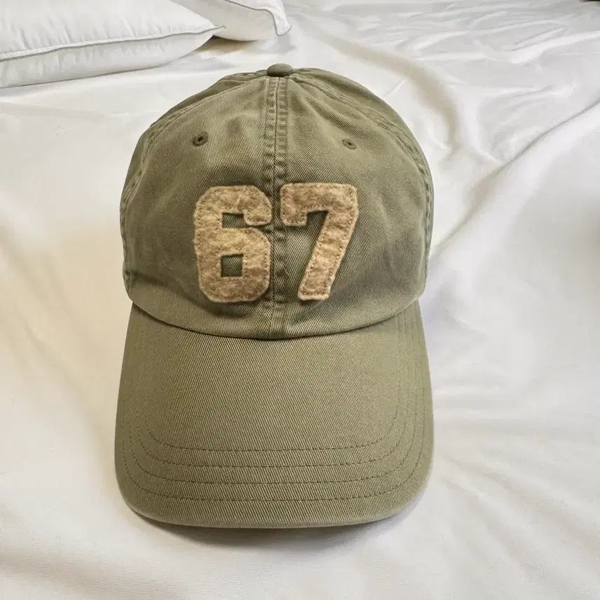 [BUNJANG] Polo Ralph Lauren Olive Khaki '67 Embroidered Baseball Cap / 폴로 랄프로렌 올리브 카키 볼캡