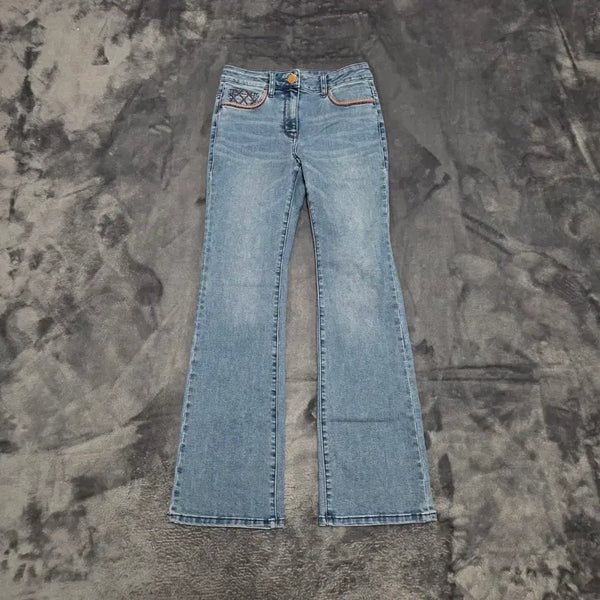 [BUNJANG] Women's Collar Belt Bootcut Denim Pants / (26)여성 칼라거벨트 부츠컷 데님 팬츠