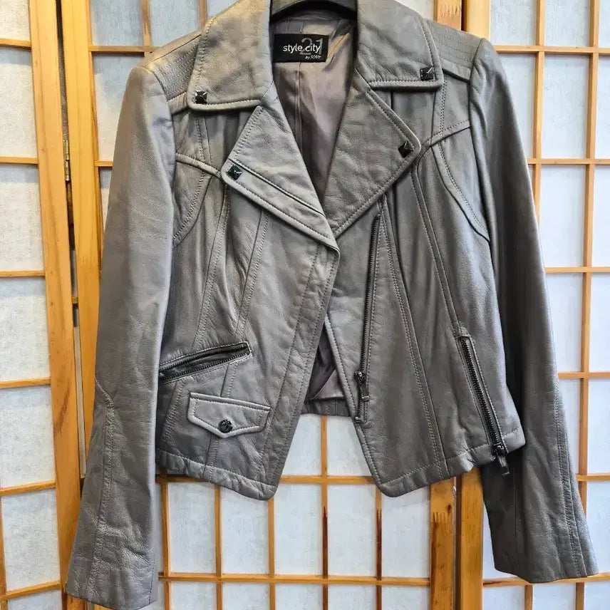 [BUNJANG] SOUP Lambskin Leather Rider Jacket Size 66 / SOUP 양가죽쟈켓 66