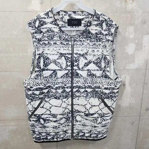 [BUNJANG] TIME Women's Linen Span Vest Size 95 / (95)타임 TIME 정품 여성 린넨 스판 베스트/95size/상태우수