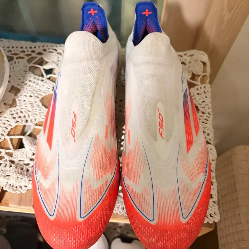 [BUNJANG] Adidas F50 LL+ Soccer Cleats White Red / 아디다스 F50LL+ 축구화 화이트 레드