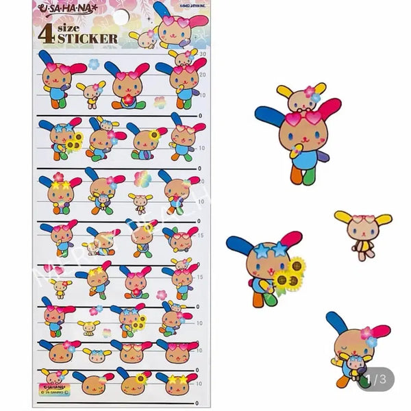 [BUNJANG] Sanrio Usahana Hibiscus Tanning Sticker Set (4 Sizes) / 산리오 우사하나 4 사이즈 스티커 히비스커스 태닝