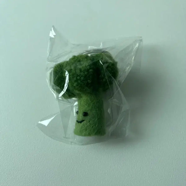 [BUNJANG] Broccoli Wool Felt Doll Keyring / 브로콜리 양모펠트 인형키링