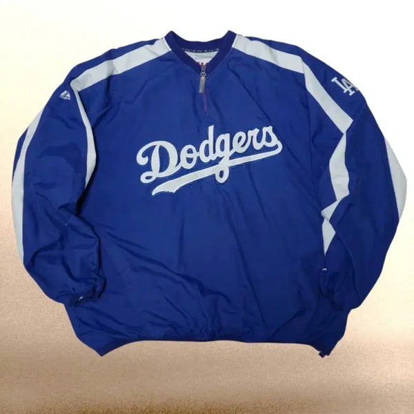 [BUNJANG] Majestic Los Angeles Dodgers 90s Warm-up Jacket XXL / 마제스틱 LA 다져스 웜업 XXL