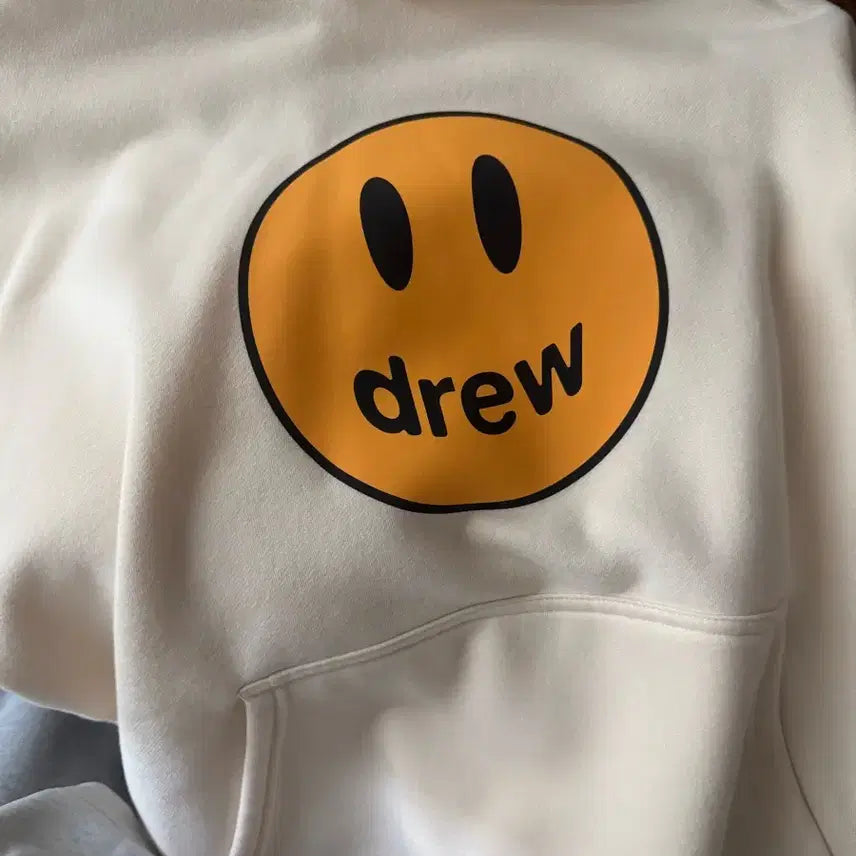 [BUNJANG] Drew House Justin Bieber Smile Logo Hoodie Beige / 저스틴비버  드류하우스 후드티