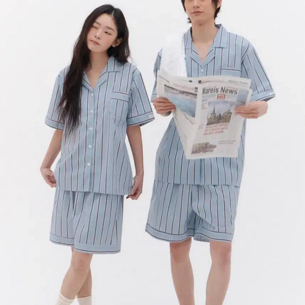 [BUNJANG] Off Hour Mocha Veil Short Sleeve Pajama Set - Size L / 오프아워 모카베일 반팔 잠옷 세트 L 사이즈