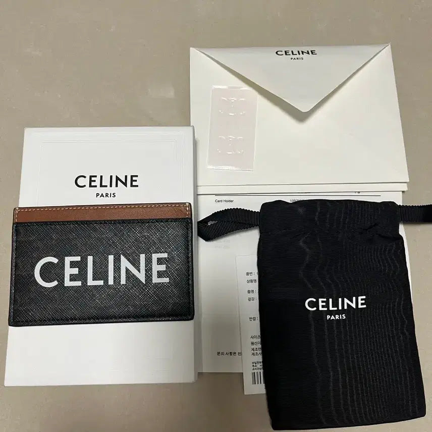[BUNJANG] Celine Triomphe Canvas Lambskin Cardholder Wallet / 셀린느 트리옹프 캠버스 램스킨 카드홀더 지갑 가격내림