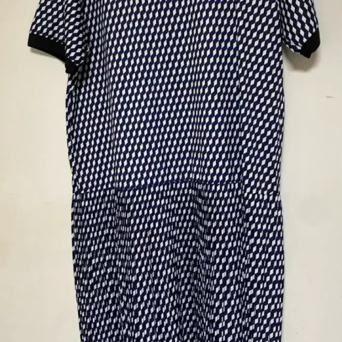 [BUNJANG] Modern Pattern Pleated Short-Sleeve Midi Dress / 모던한 패턴 플리츠 반팔 원피스 ^^