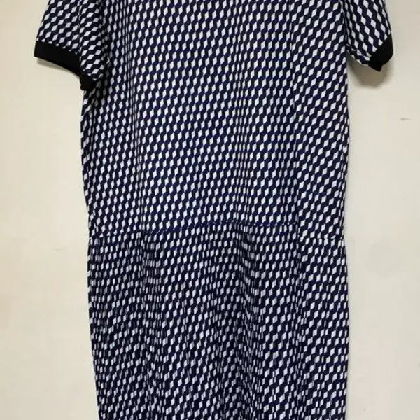 [BUNJANG] Modern Pattern Pleated Short-Sleeve Midi Dress / 모던한 패턴 플리츠 반팔 원피스 ^^