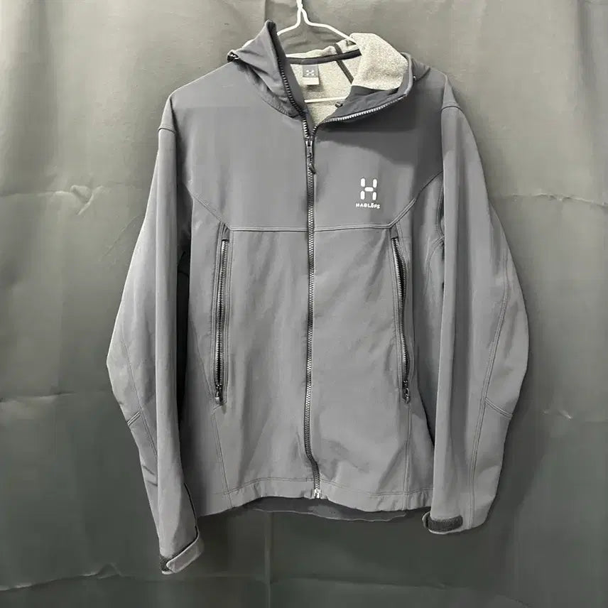 [BUNJANG] Haglofs Grey Softshell Hooded Jacket / 하그로프스 그레이 소프트쉘 후드 재킷 자켓