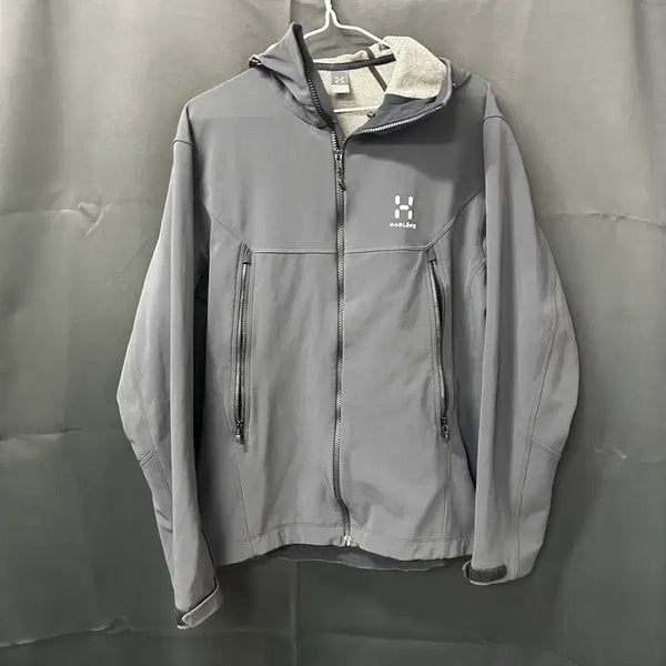 [BUNJANG] Haglofs Grey Softshell Hooded Jacket / 하그로프스 그레이 소프트쉘 후드 재킷 자켓