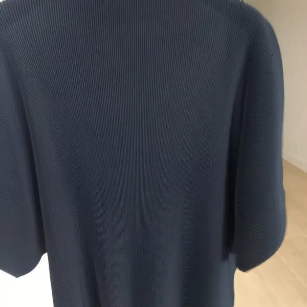 [BUNJANG] Pleats Please Issey Miyake Navy Pleated Blouse / 플리츠플리즈미스트