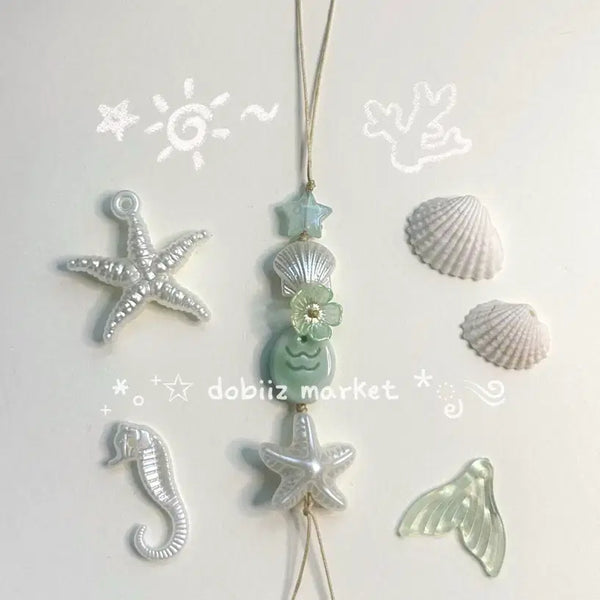 [BUNJANG] Handmade Ocean Themed Bead Keychain / {handmade} 바닷속 비즈 키링