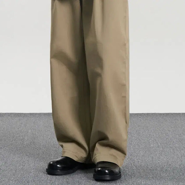 [BUNJANG] XContainer One-Tuck Cotton Chino Pants Beige / 엑스컨테이너 원턱 코튼 치노 팬츠 베이지
