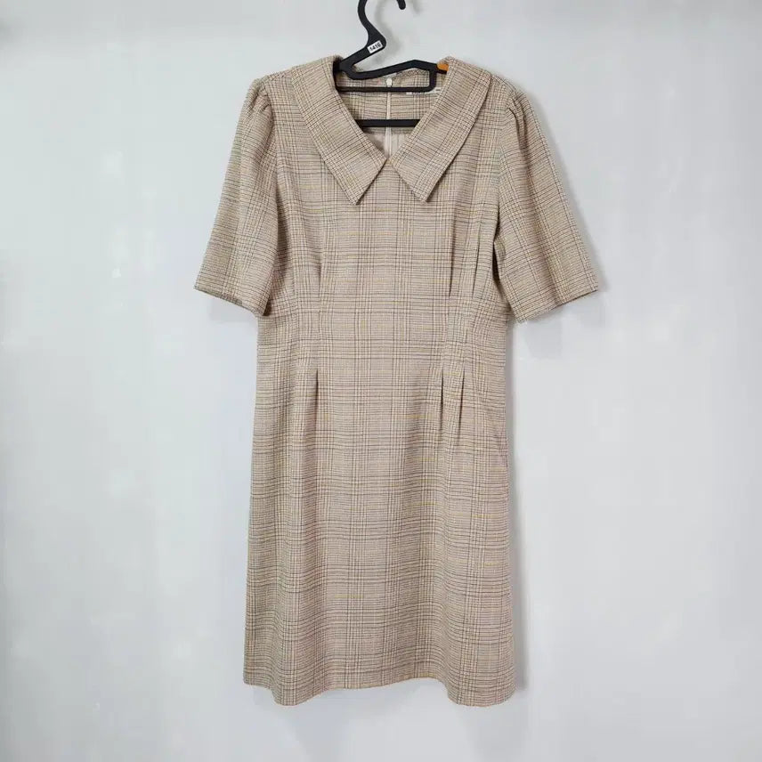 [BUNJANG] MIXXO Check Peter Pan Collar Dress Size M / 1416 미쏘 체크무늬 피터팬 칼라 원피스 M사이즈
