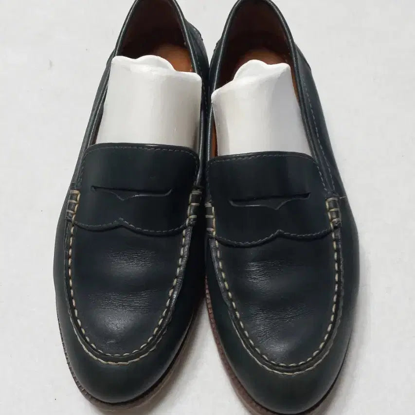 [BUNJANG] Kuern Penny Loafers Navy Leather Women's Size 240 / 쿠에른 페니 여성로퍼240