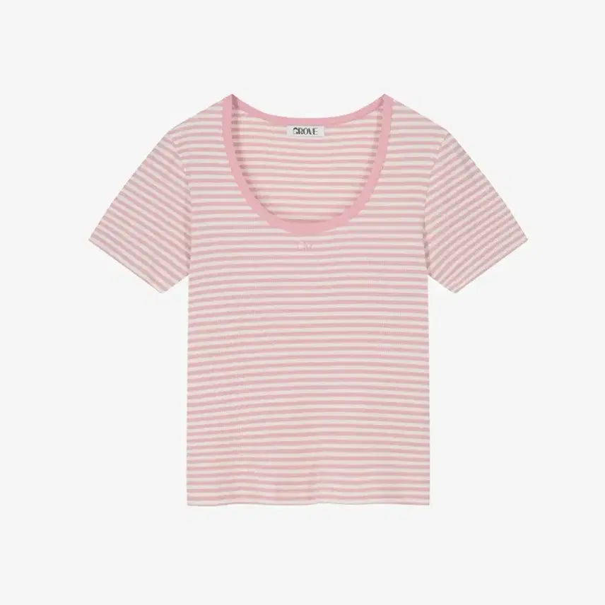 [BUNJANG] Grove SAND T-Shirt Pink Stripe / 그로브 SAND T-SHIRT 핑크 스트라이프티
