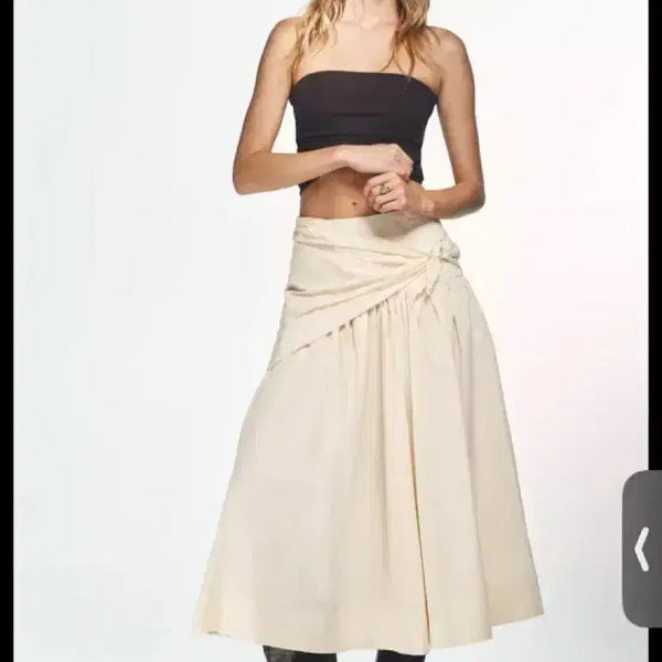 [BUNJANG] Zara Volume Midi Skirt / 새상품) 자라 볼륨 미디 스커트 S 모리걸 도매택