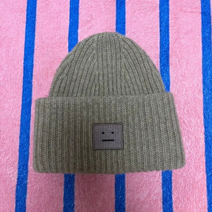 [BUNJANG] Acne Studios Face Logo Beanie (Large) / 아크네 스튜디오 페이스 비니