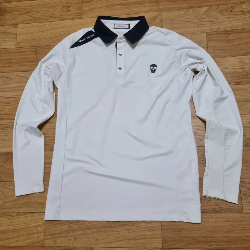 [BUNJANG] Mark &ロナ Functional Stretch White Men's Golf Wear L/S Shirt / 마크앤로나 일본정품 기능성스판 화이트 남성골프웨어 칭찬은고래도춤추게
