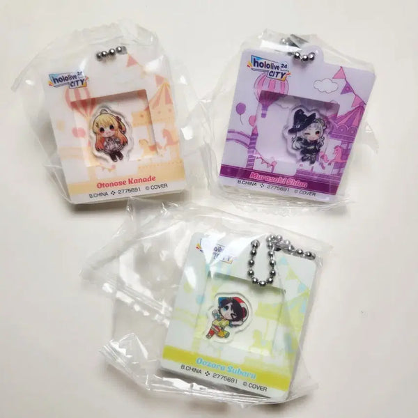 [BUNJANG] Hololive City '24 Acrylic Window Charm Keychain - OtoNose Kanade, Ozora Subaru, Murasaki Shion / [판매] 반다이 홀로라이브 시티 city'24 4탄 아크릴 윈도우 챰 키링 가챠 오토노세 카나데, 오오조라 스바루, 무라사키 시온