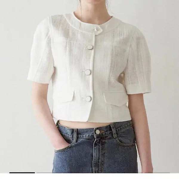 [BUNJANG] J'ASP Summer Tweed Jacket / 쟈습(J'ASP)보야지 썸머 트위드 재킷