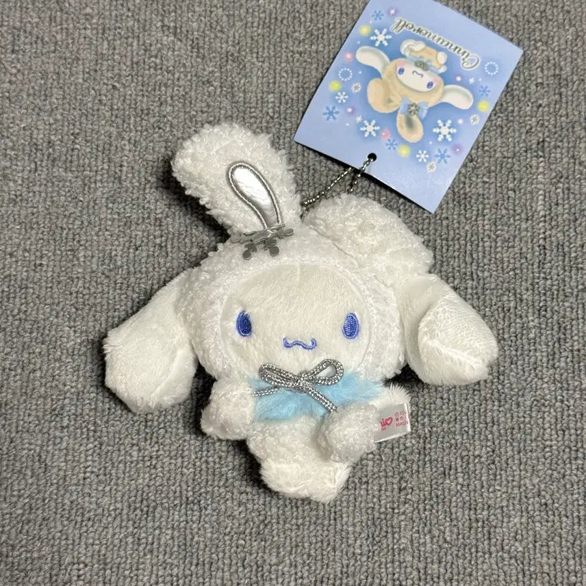 [BUNJANG] Sanrio Yukiusagi Snow Rabbit Mascot Plush Keyring / 산리오 눈토끼 유키우사기 스노우래빗 마스코트 인형 키링 시나모롤 미사용 새 상품