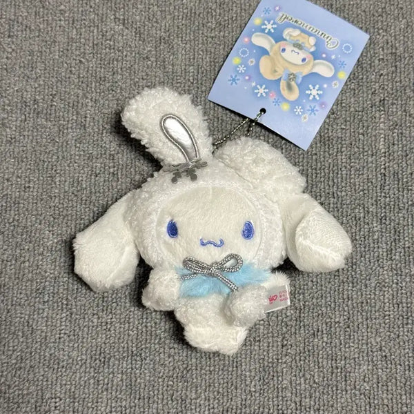 [BUNJANG] Sanrio Yukiusagi Snow Rabbit Mascot Plush Keyring / 산리오 눈토끼 유키우사기 스노우래빗 마스코트 인형 키링 시나모롤 미사용 새 상품