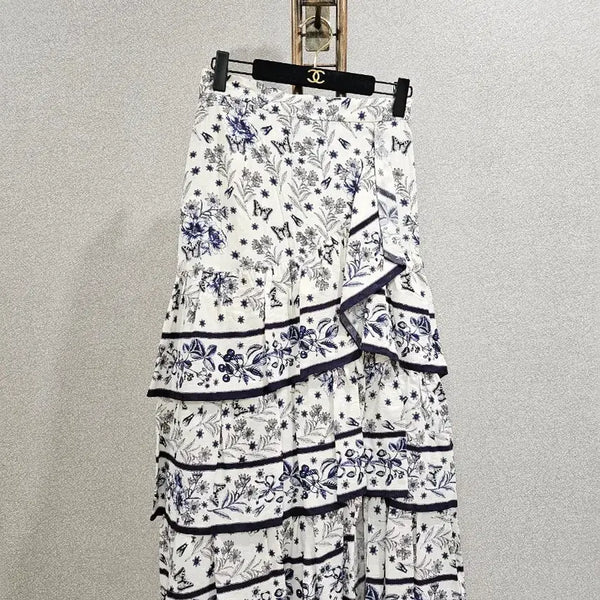 [BUNJANG] Sandro Butterfly Pattern A-Line Skirt / 산드로