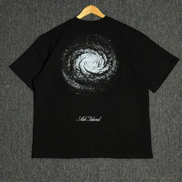 [BUNJANG] X:ORDINARY Black Graphic T-Shirt Size 52 / X:ORDINARY 블랙 그래픽 반팔티 52