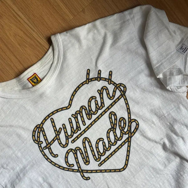 [BUNJANG] Human Made Heart Logo T-Shirt White 2XL / 휴먼메이드 하트 티셔츠 화이트 2XL