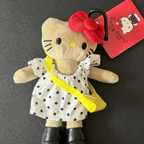 [BUNJANG] Dot Dress Long-Legged Kitty Keychain / 도트 롱다리 키티 키링