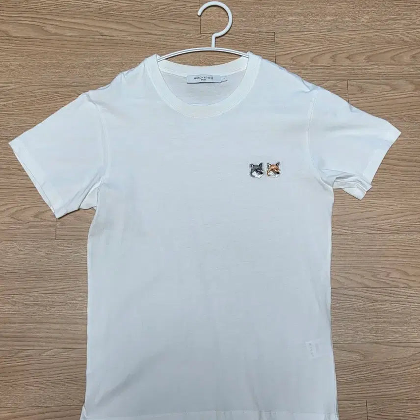 [BUNJANG] Maison Kitsuné Cream White Women's Short Sleeve T-Shirt Size S / 메종키츠네 크림화이트 여성 반팔티 S